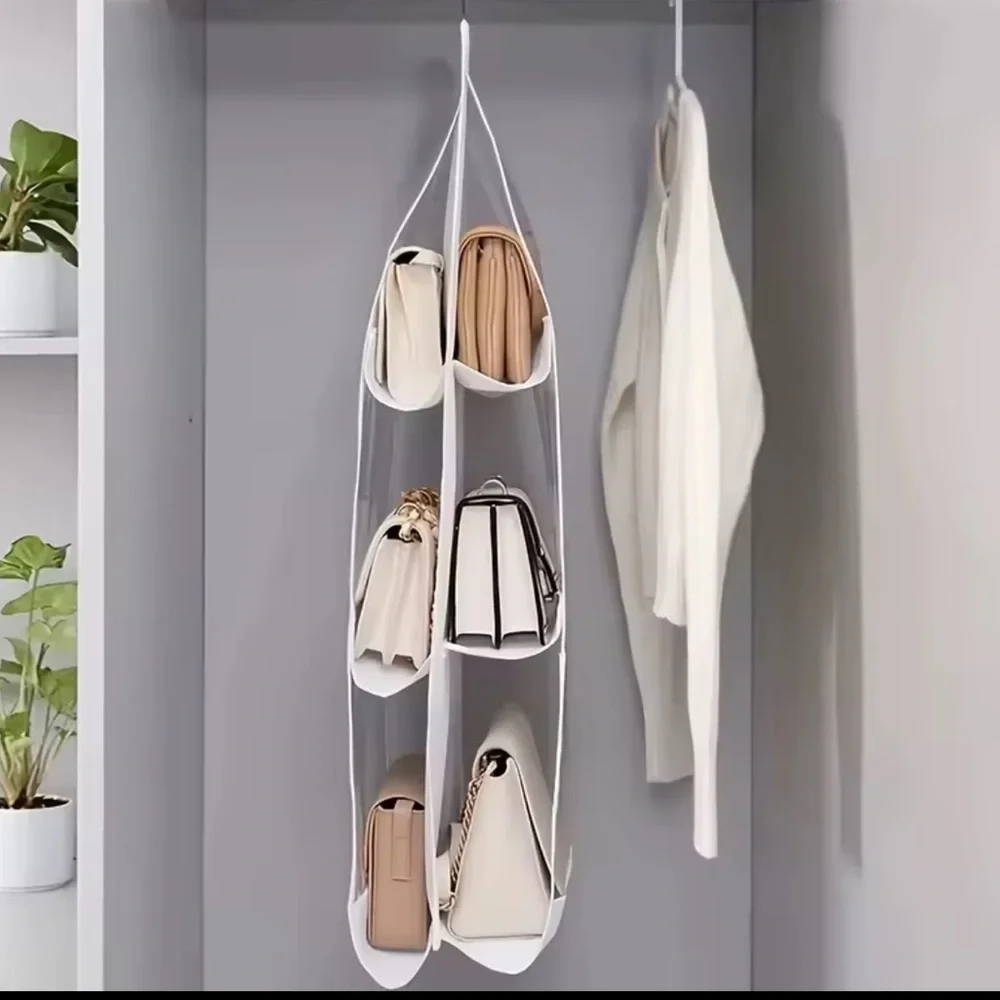 Elegant Gray Hanging Purse Organizer